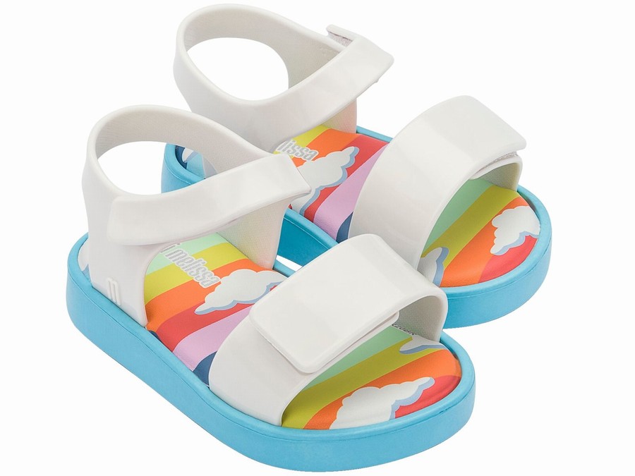 Sandalias Mini Melissa Jump Sunny Contrast Bebe - Blancas - Argentina EVI-192856